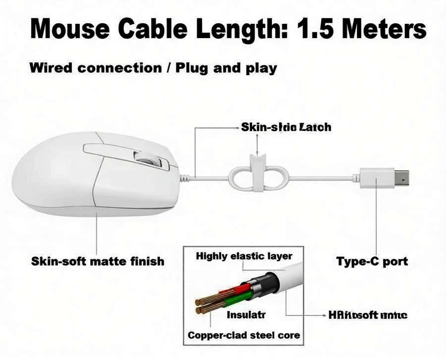 Wired USB C Mouse - USB