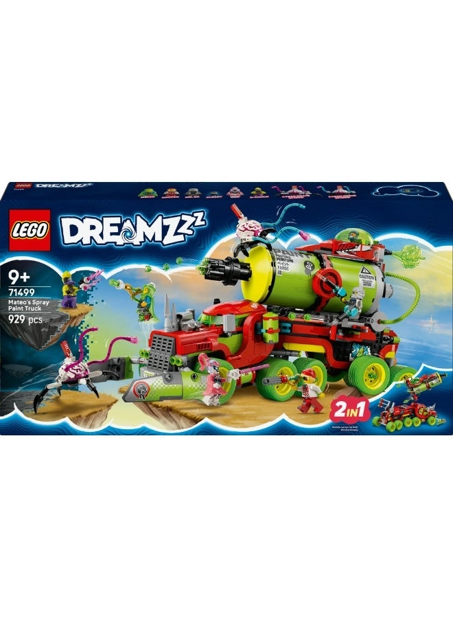 DREAMZzz Mateo's Spray Paint Truck (71499) - 2in1 5 Minifigures