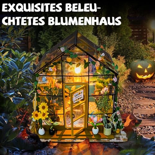 Miniature House - LED Lamp Wood