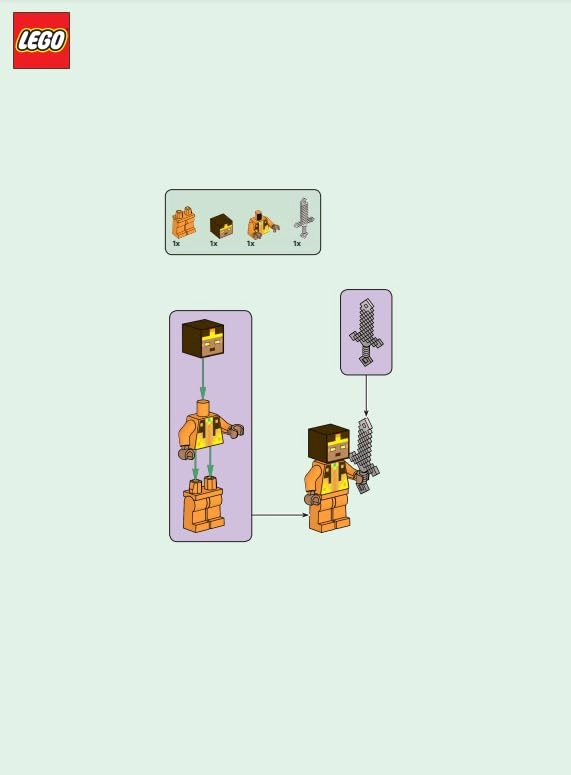 Minecraft Hero Minifigure