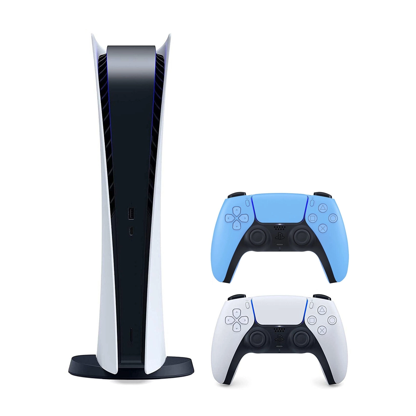 Sony Playstation 5 Digital Version + DualSense Wireless controllers - Starlight Blue