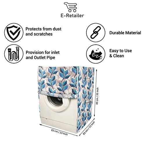 Front Load Washing Machine Cover - 6-7 Kg Blue Polyester