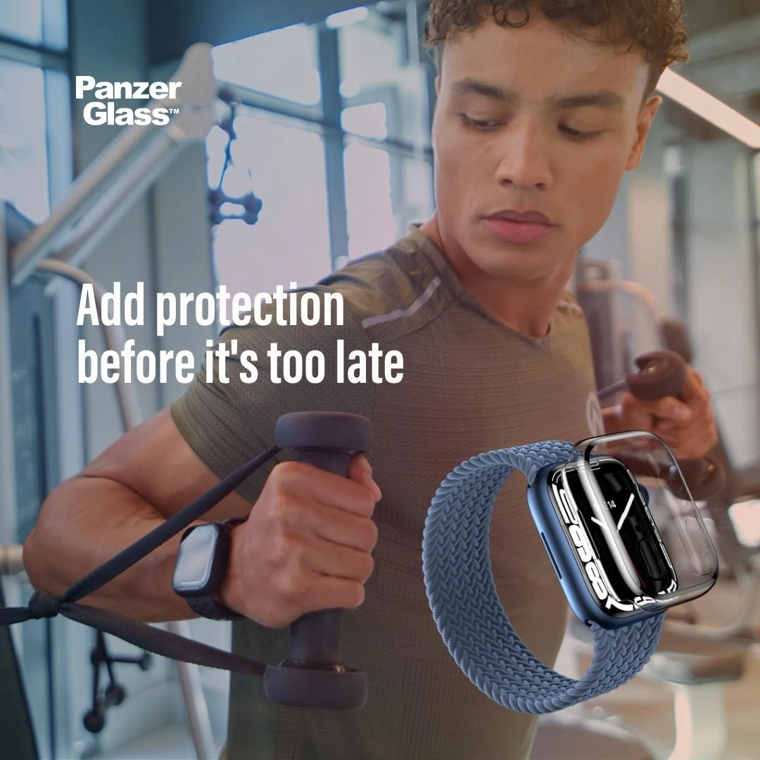 Screen Protector for Apple Watch SE 44mm - Super+ Glass Black