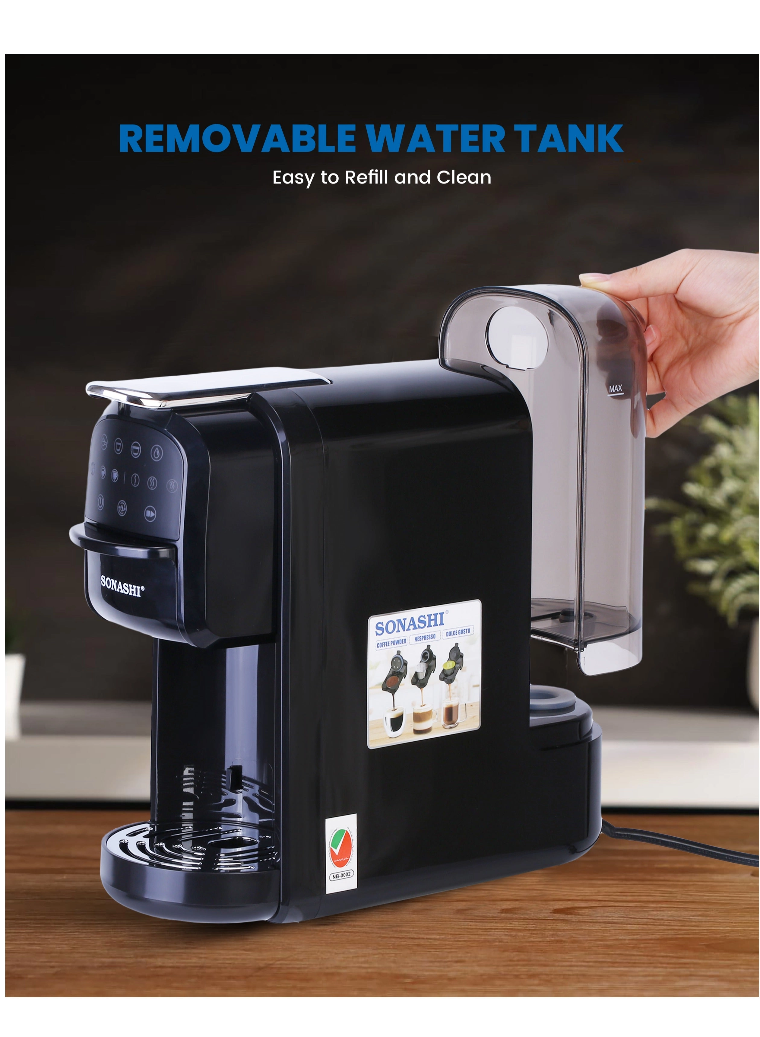 3-in-1 Multi-Capsule Coffee Machine SCM-4985+SCPM-872