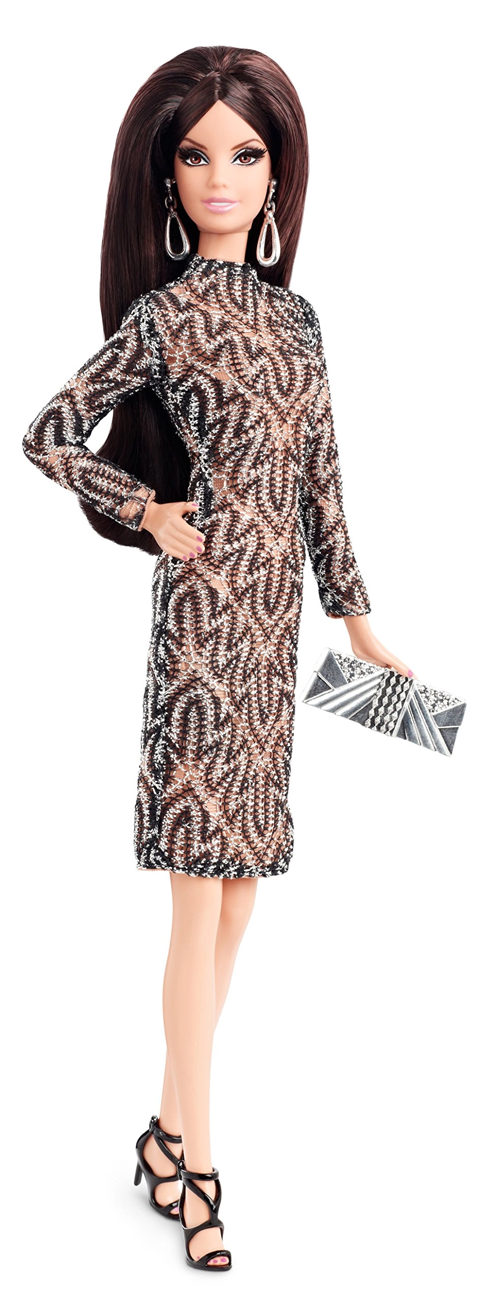 Barbie The Look Doll - Lace Black-and-golden Brunette hair