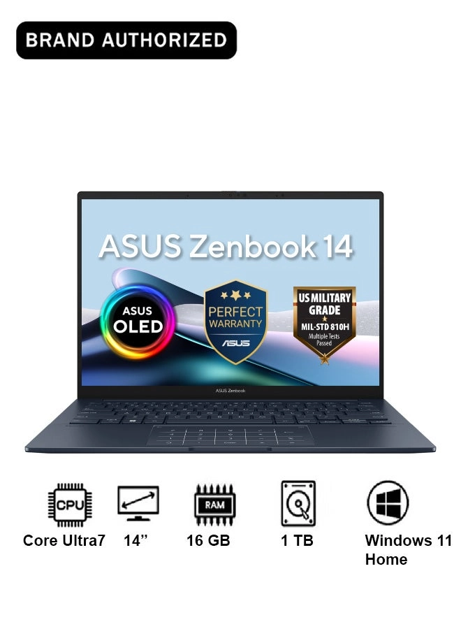 Zenbook 14 OLED - 14'' Ultra 7 255H 16GB DDR5 1TB SSD