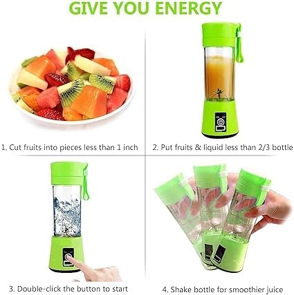 USB Juice Maker Blender - 4 Blades Rechargeable