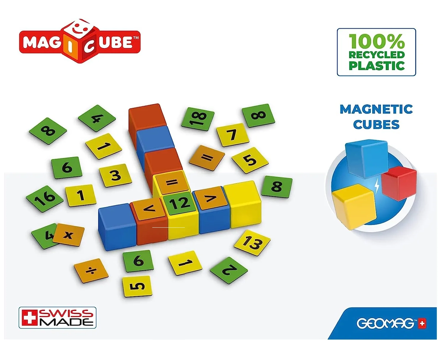 Magicube Math Building And Clips - 55 pcs