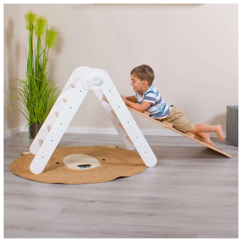 Littlefoot Climbing Ladder & Slide - 2-In-1 Natural Varnished