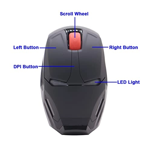 Wireless Iron Man Mouse - USB