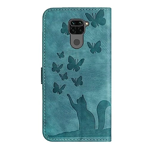 Cute Cat Case Wallet Embossed Flip Cover for Xiaomi Redmi Note 9