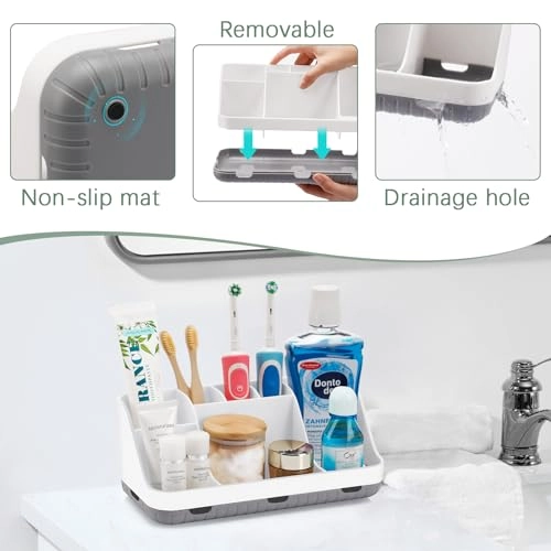 Bathroom Countertop Organizer - 7 Slots