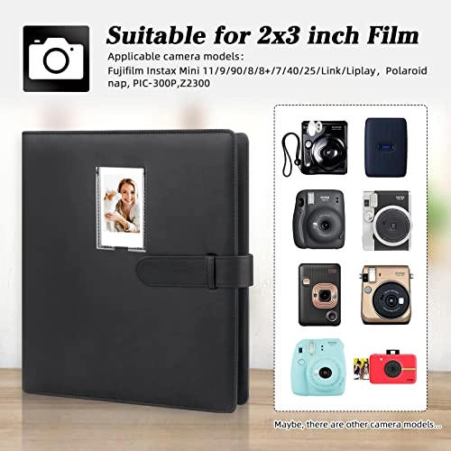 2x3" 640 Pockets Leather Photo Album