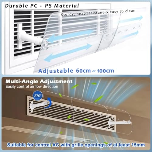 Central AC Air Flow Deflector
