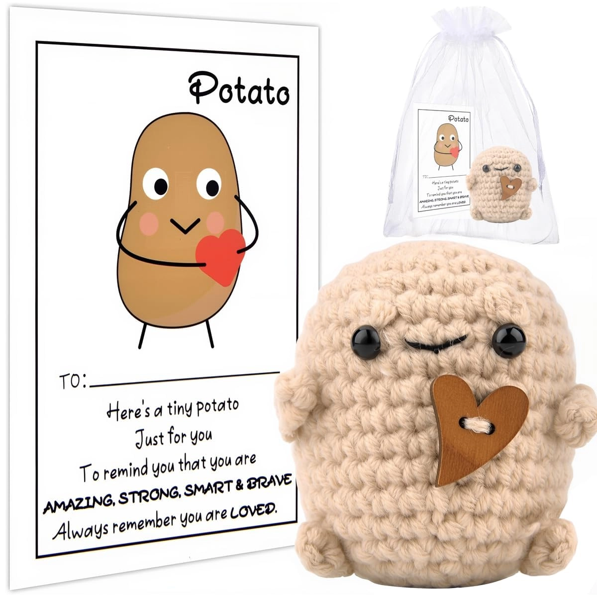 EduPlayte Positive Potato - 6 cm + White Bag