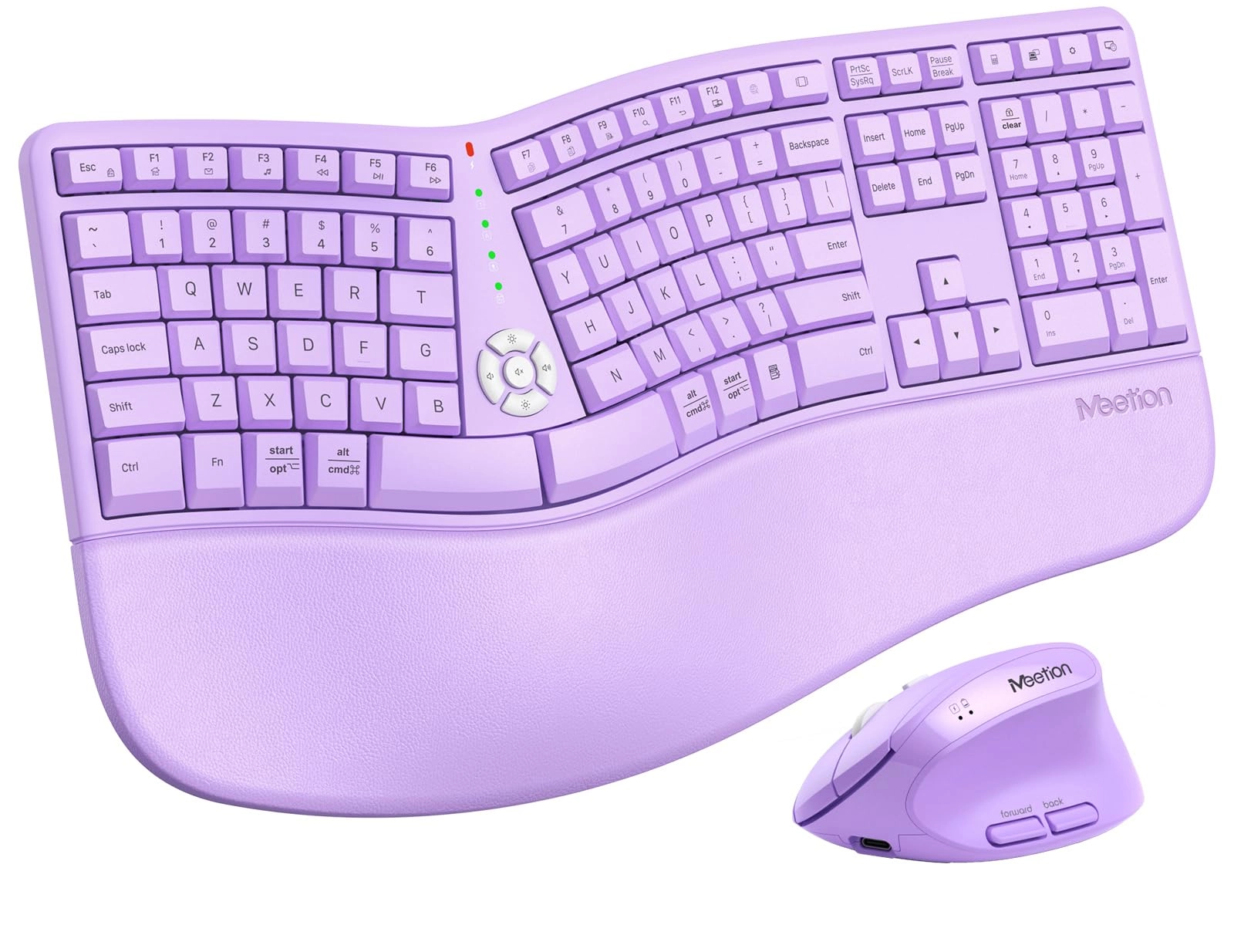 Ergonomic Wireless Keyboard and Mouse - Wired