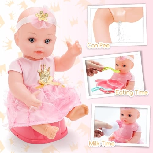 Baby Doll Play Set - 30 cm Plastic pink Ages 3+