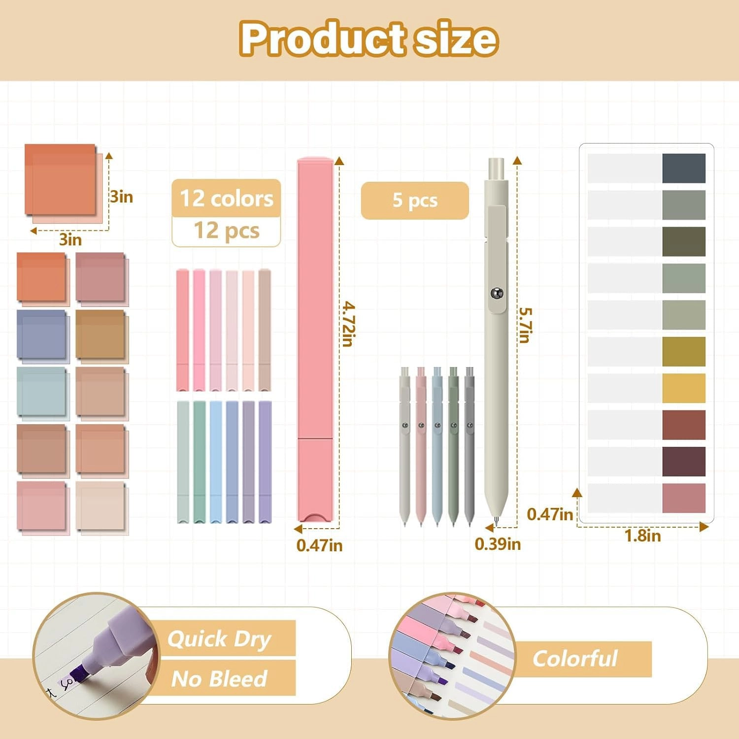 Aesthetic Book Annotation Kit - 39 Pcs