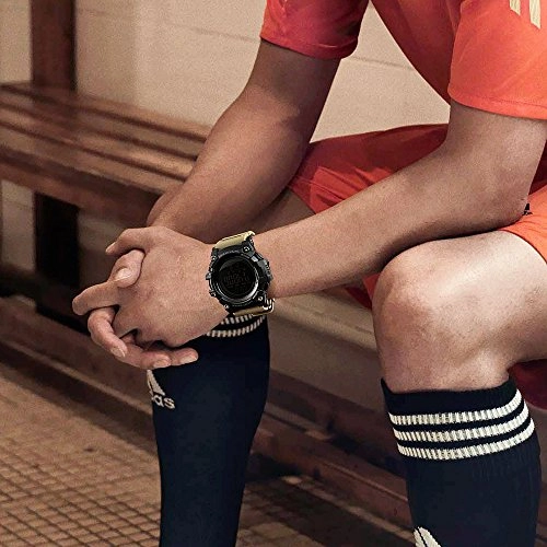 Multifunctional Waterproof Watches Outdoor Sports Digital Military LED Double Time 54mm Plastic