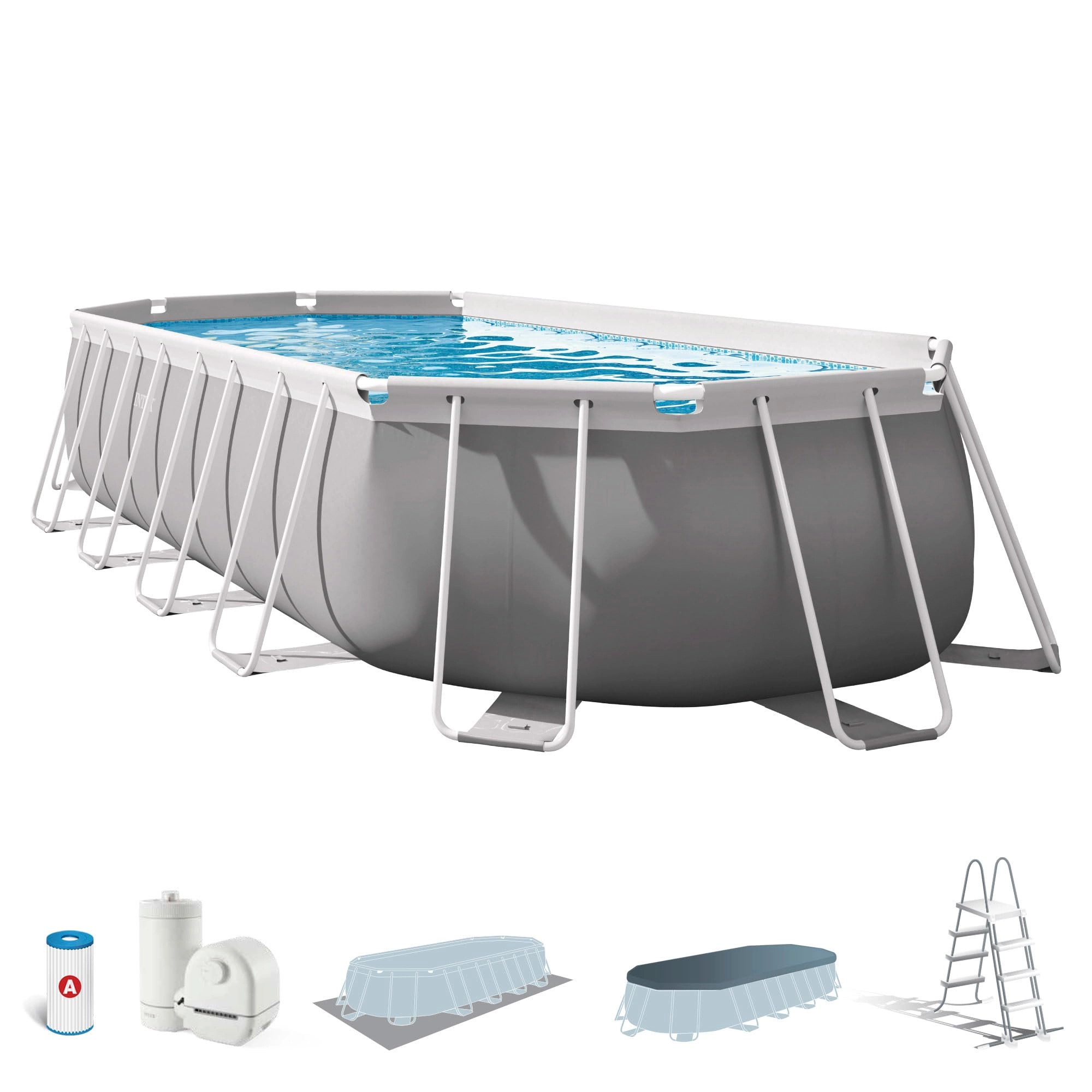Intex Prism Frame Oval Pool - 18200 litres