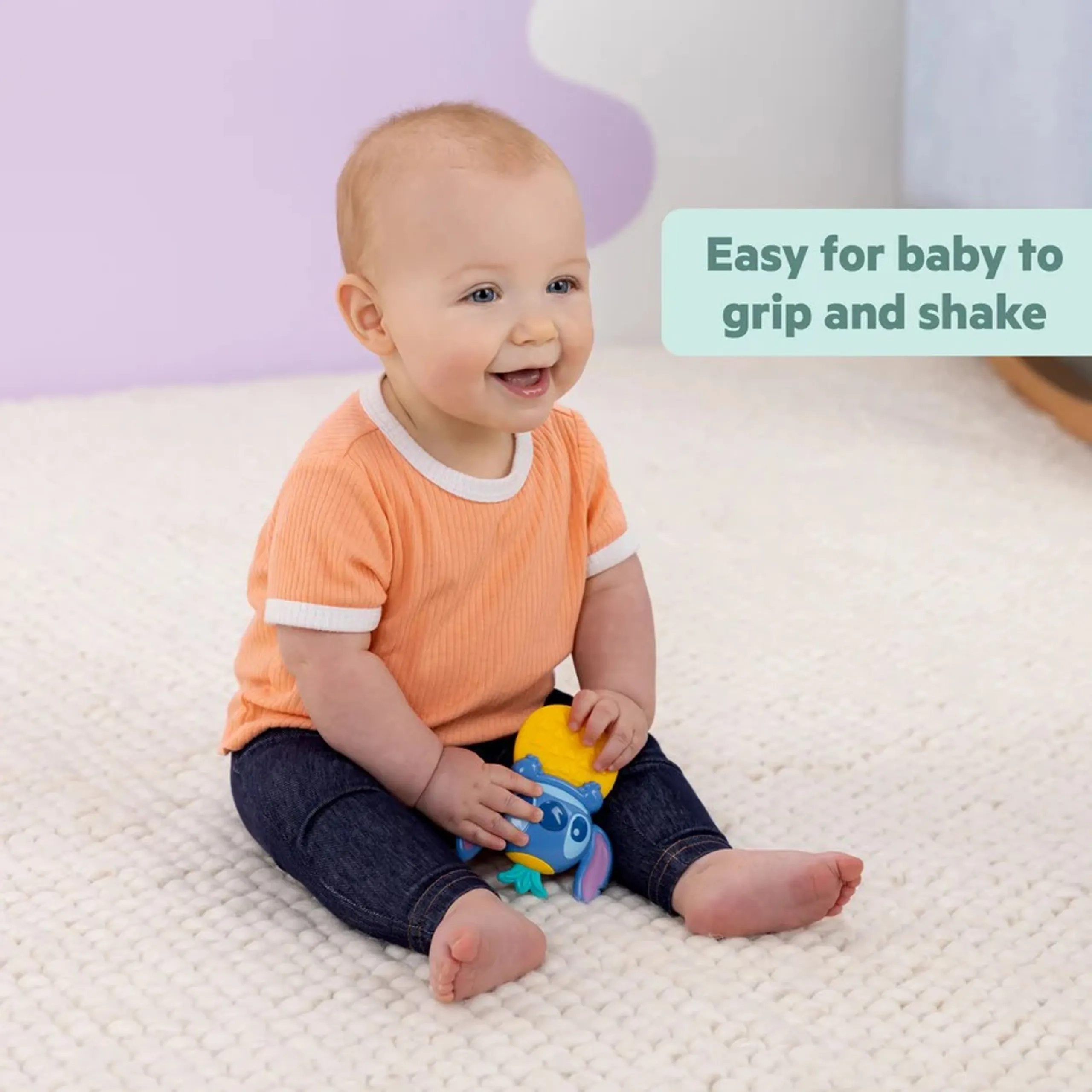 Stitch Tropical Teethe Rattle & Teether - Multi Colour