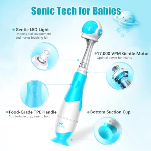 Baby Electric Toothbrush - Blue Astronaut Battery Powered
