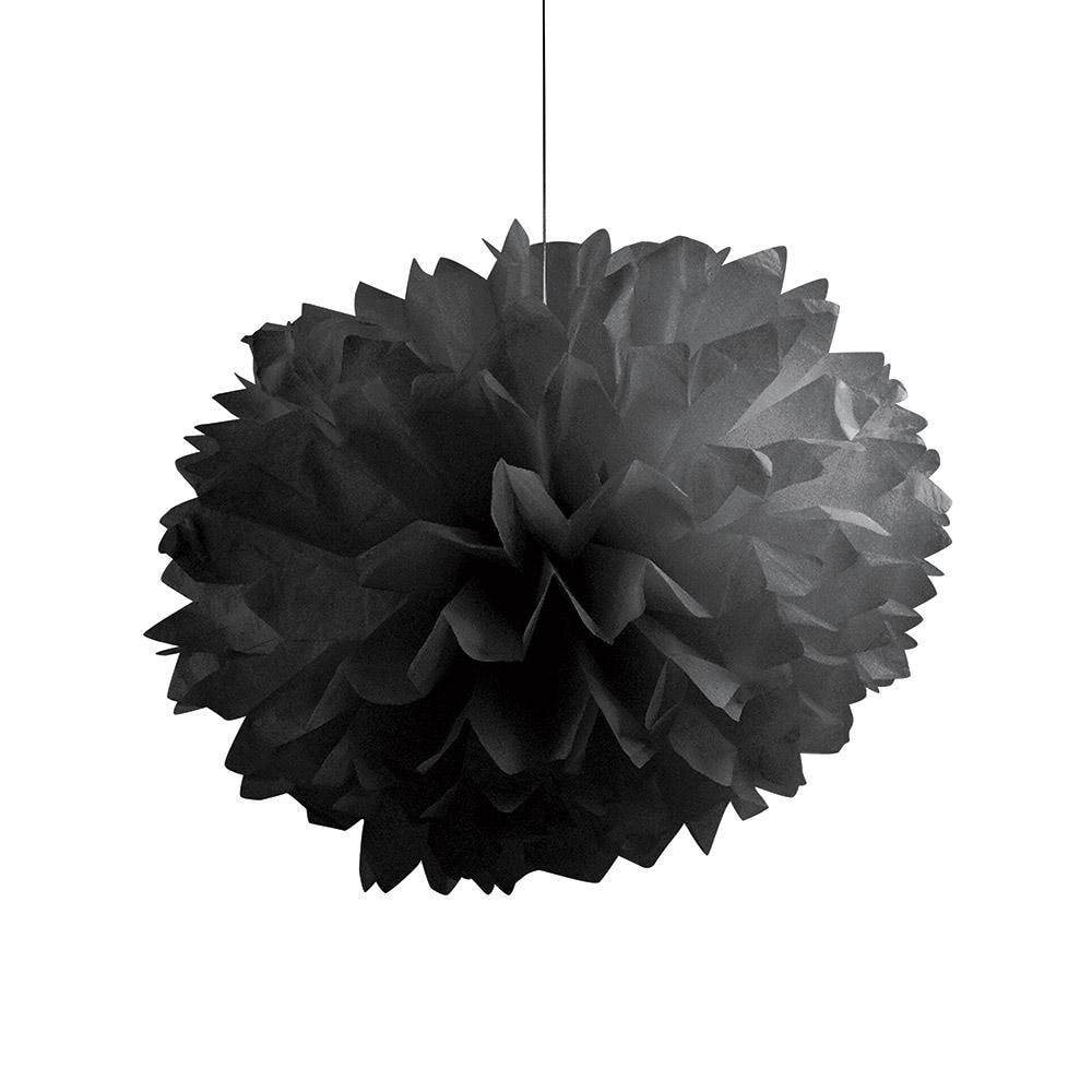 Party Zone Fluffy Tissue Balls - Black