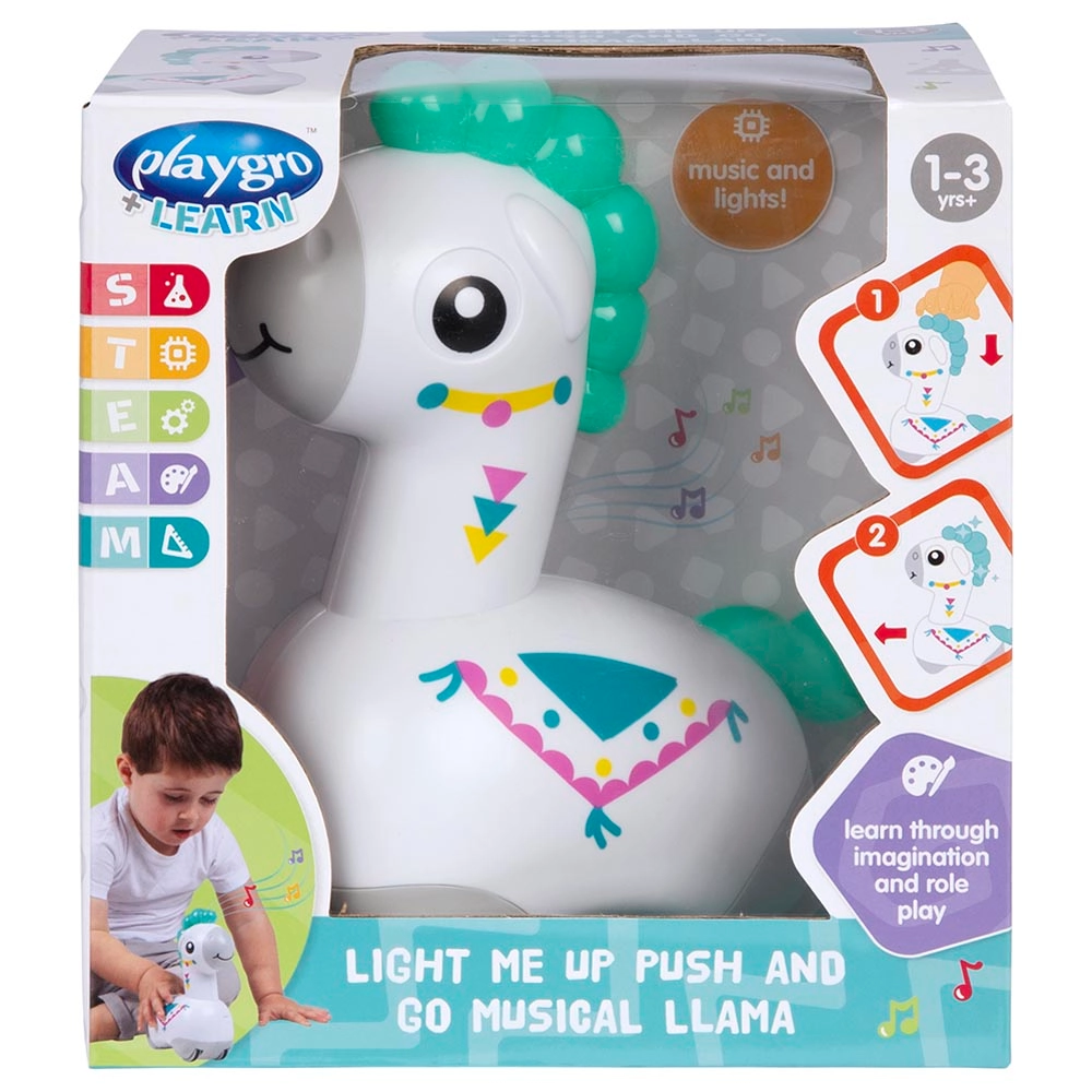 Light Me Up Push & Go Musical Llama - Suitable for 1-3 years