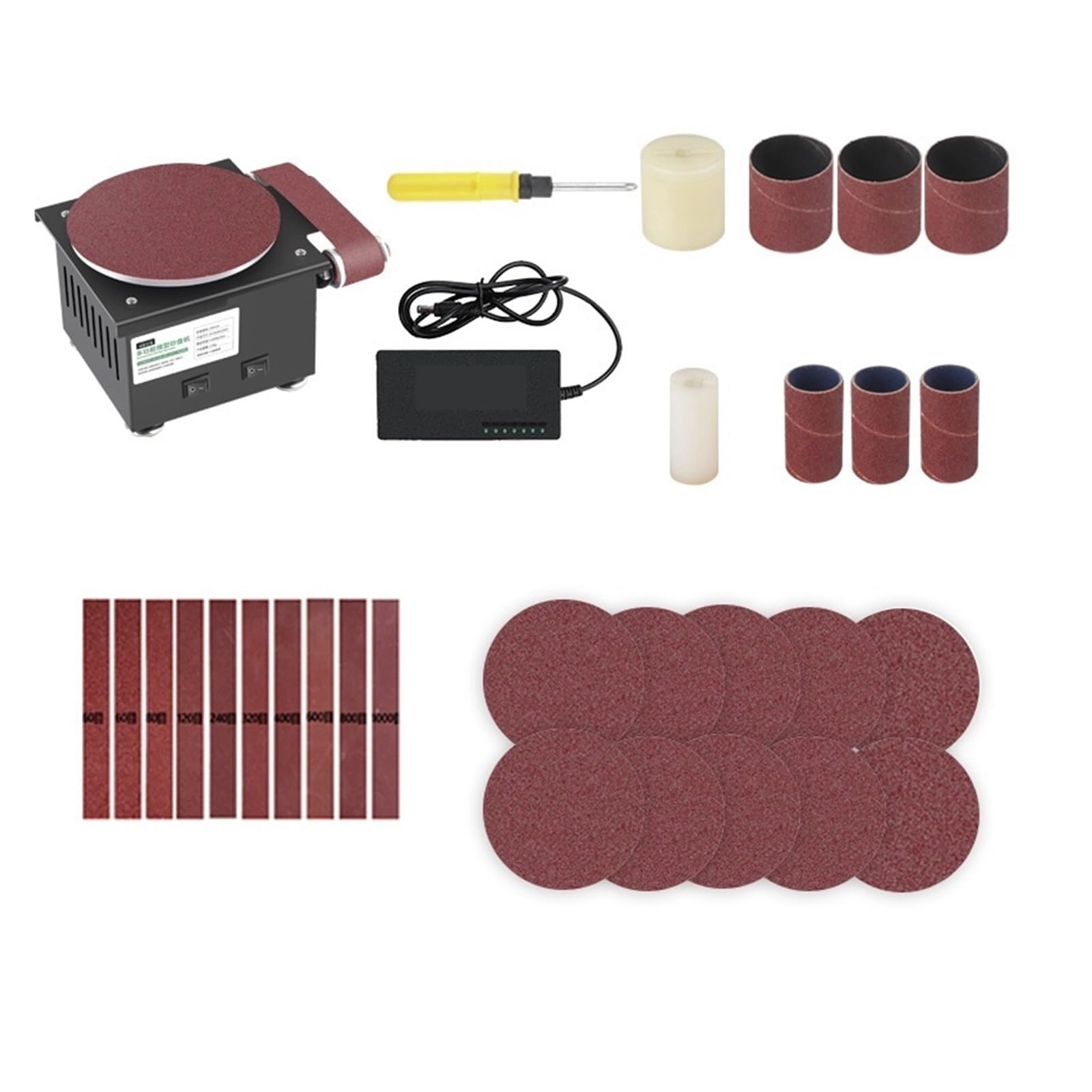 Mini Belt Sander - 7 Variable Speed 10 Sanding Belts