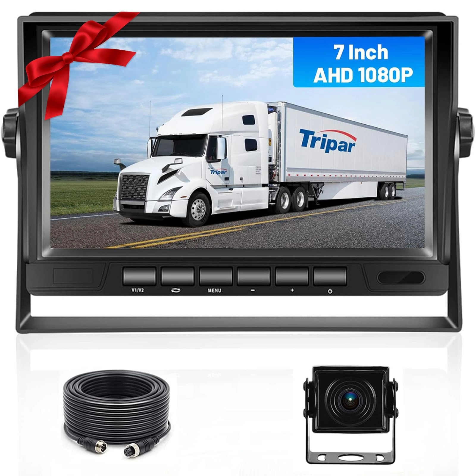 Backup Camera - 720P Night Vision + AHD Monitor - 7 inch Bluetooth