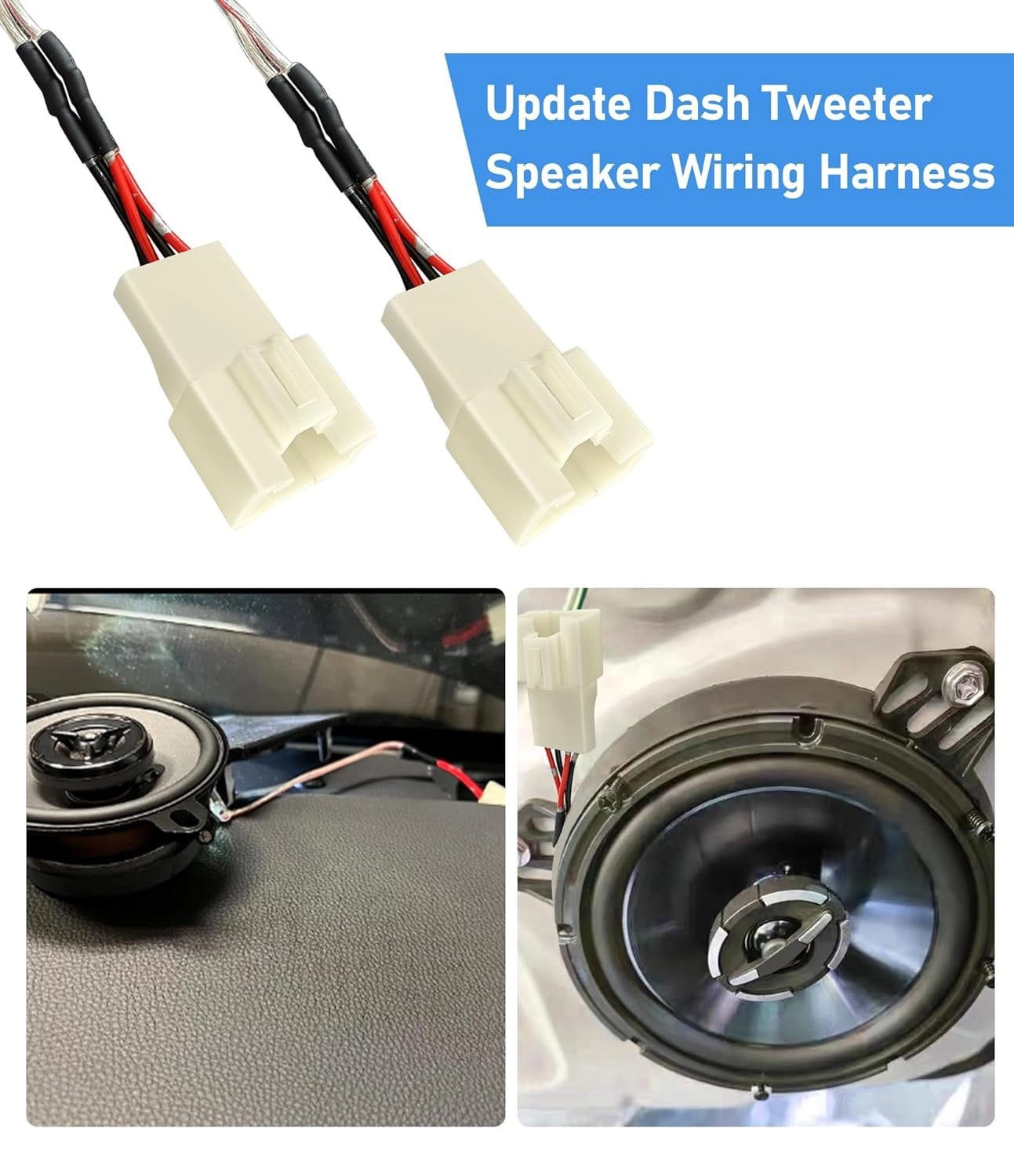 Dash Tweeter Speaker Wiring Harness - 4PCS Select Toyota Vehicles