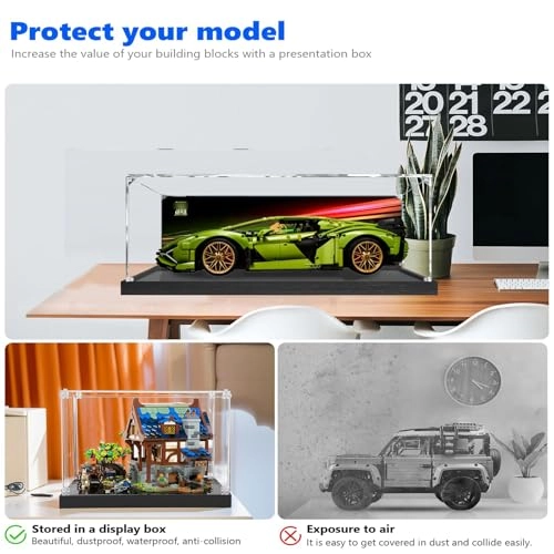 Display Case - 60x30x20cm Acrylic Golden Oak Backlight