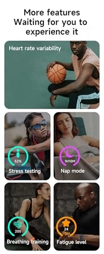 Screen Less Fitness Tracker - Heart Rate Monitor USB Charging Black