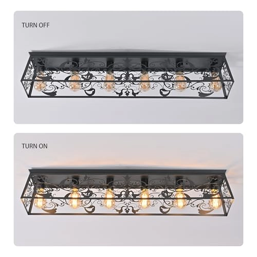 Metal Caged Ceiling Light - Dimmable