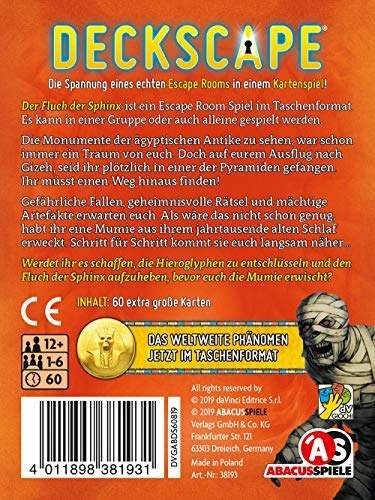 Deckscape - The Curse Of The Sphinx - Card Game (German)