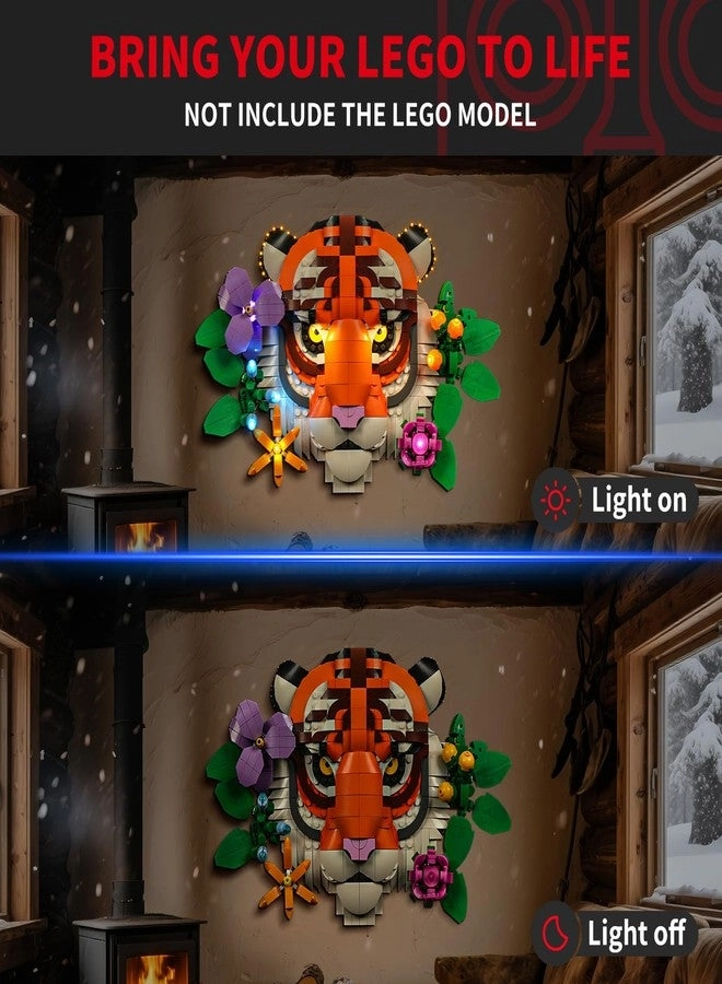 2.0 Light Kit - Compatible with Lego Art 31217 Fauna Collection Tiger