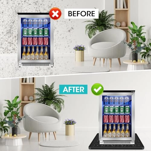 Mini Fridge Silicone Mat - 24''x24''x0.6'' Orange