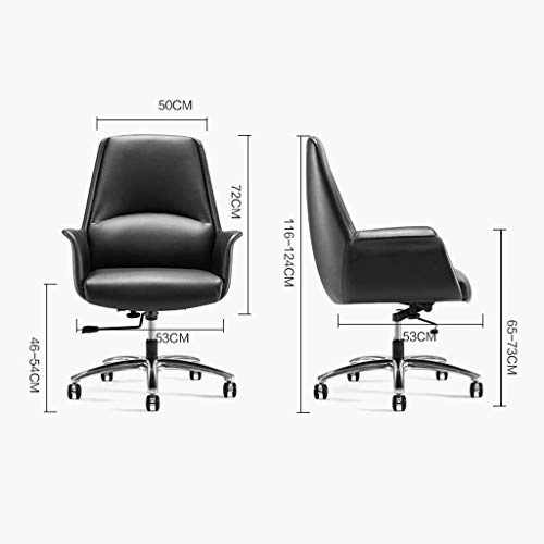 Desk Chair - PU Leather Brown High Back