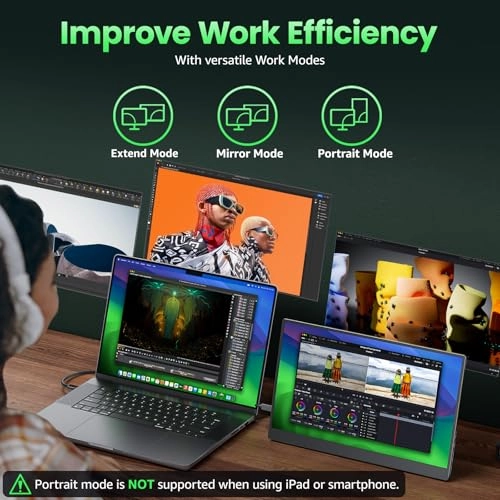 Portable Monitor - 1080P FHD 15.6 Inch