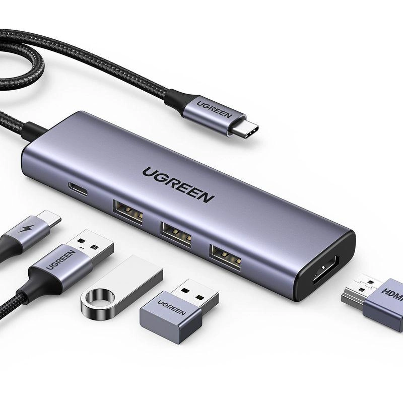 5-in-1 USB-C Hub - 4K30Hz 5Gbps 100W PD