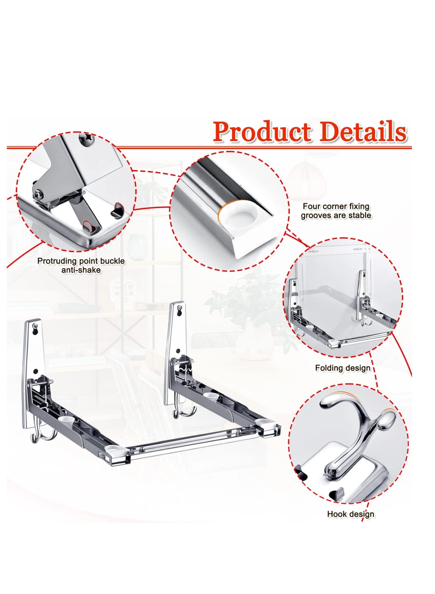 Microwave Shelf - 304 Stainless Steel 220mm-400mm 77lbs/35kg