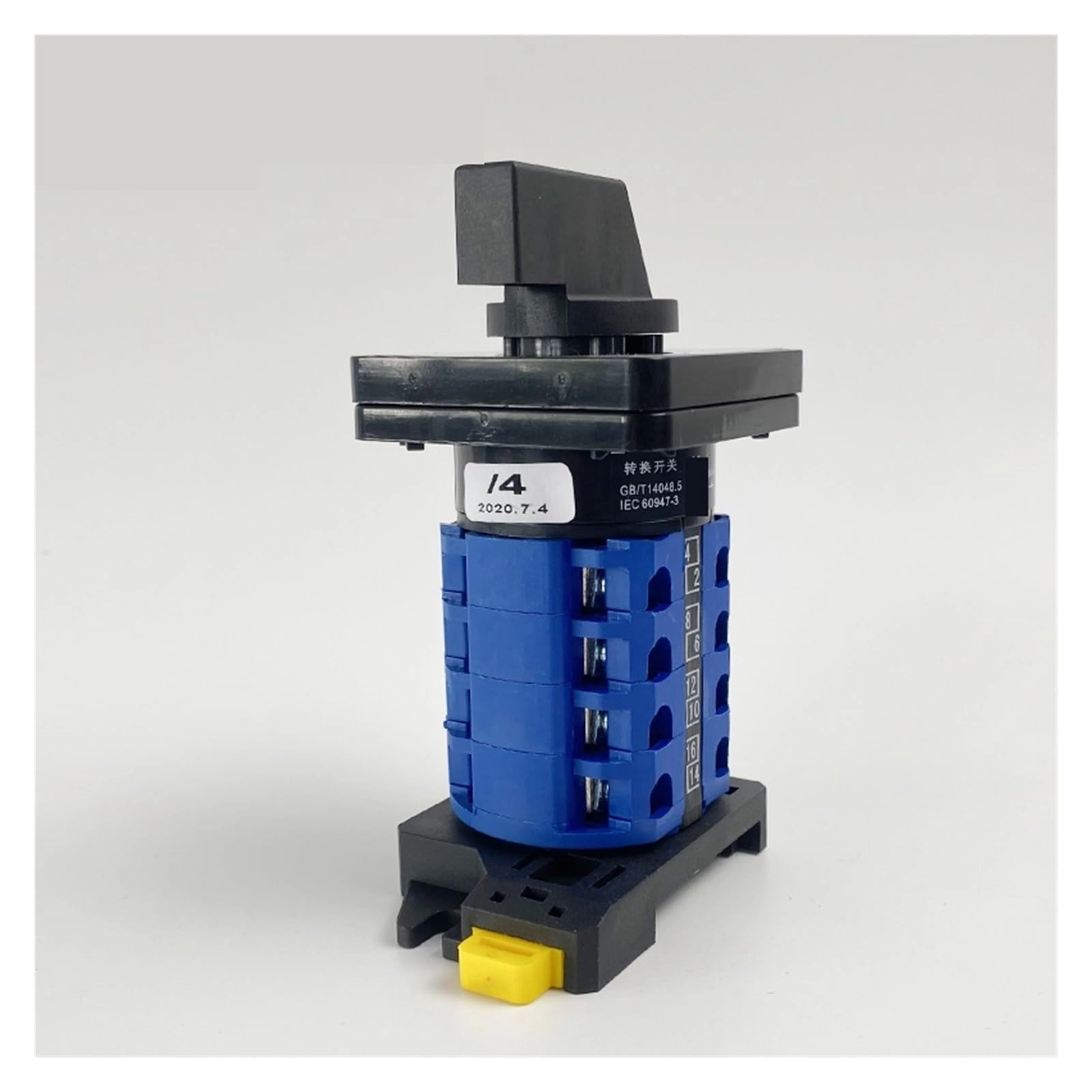 RUAJOGYNVM Rail Mounted Cam Switch - 2/3/4/6/7 Position 20A 660V 3 Pole Rotary Changeover