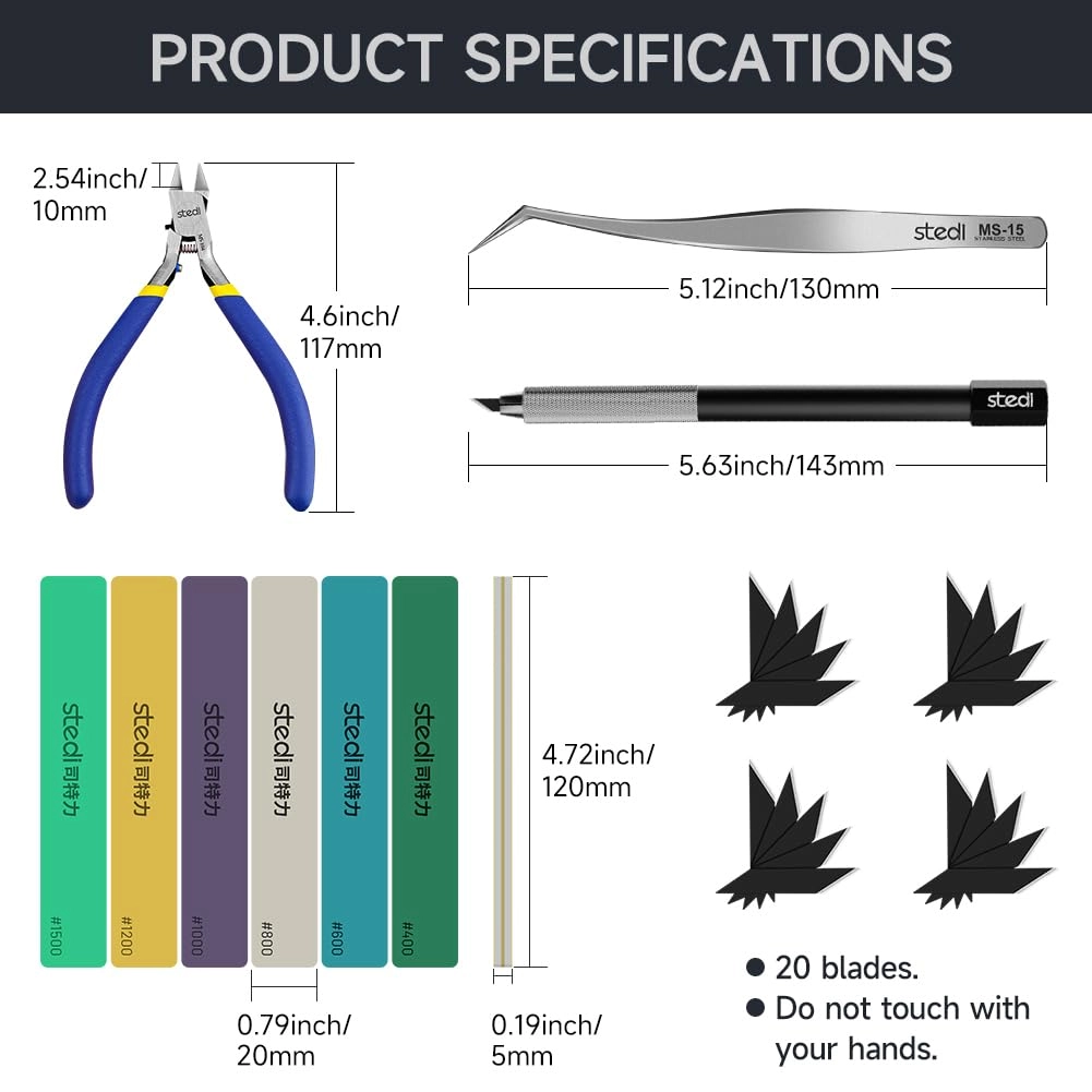 Model Tools Kit - Metal 14 PCS