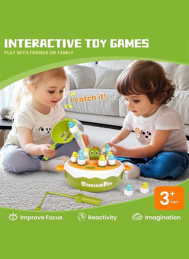 Dinosaur Magnetic Fishing and Bowling Game Set - 3+ Years