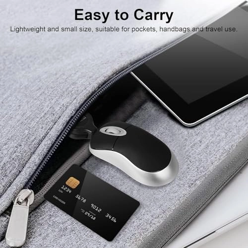 Mini Retractable Cable Mouse - USB Wired Pack