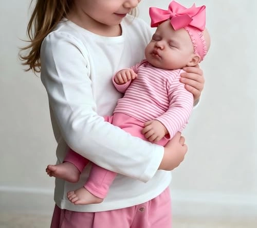Reborn Doll - 18"/48cm Soft Silicone vinyl Pink Ages 3+