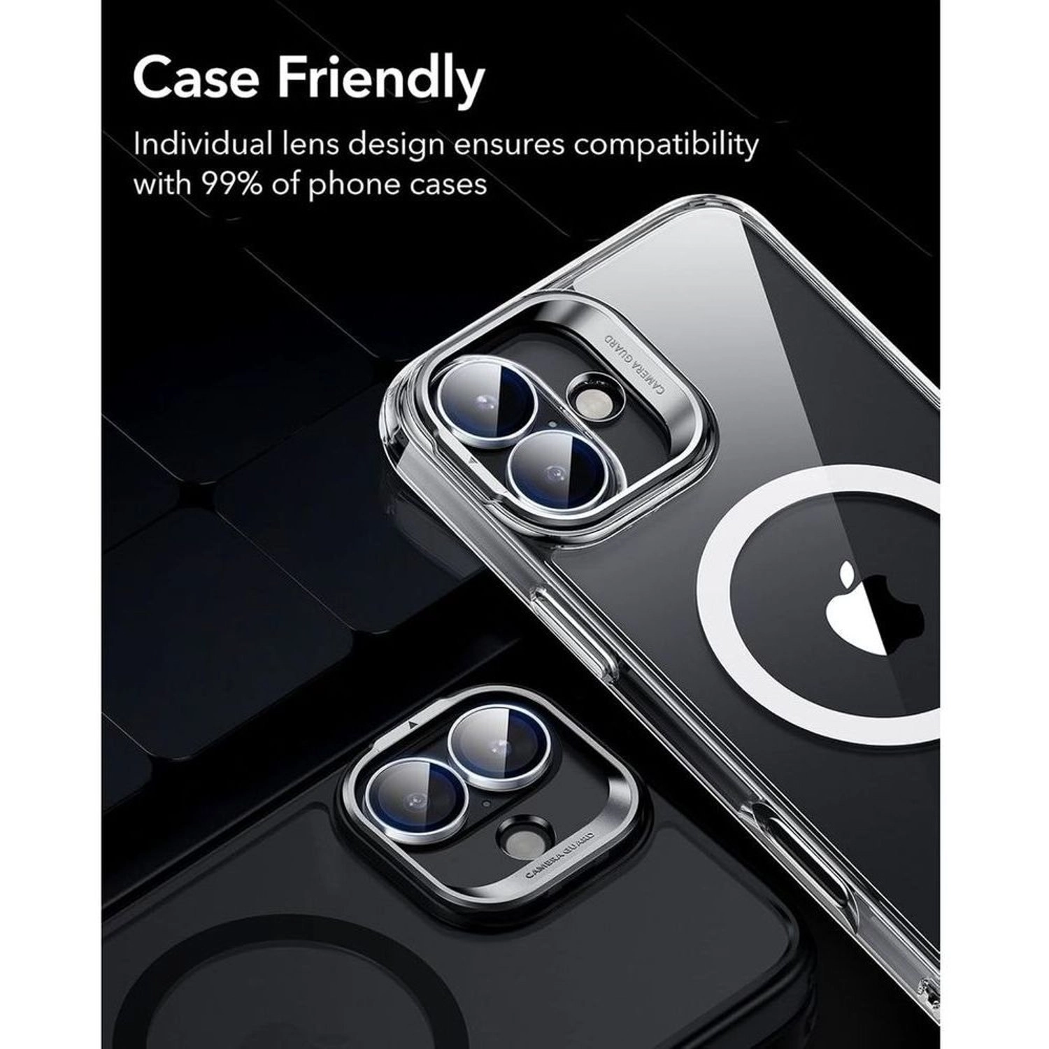 Clear Tempered Glass Camera Lens Protector for iPhone 16/16+