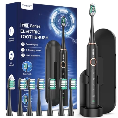Y05U - 8 Toothbrush Heads 90 Days Battery Life 5 Brushing Modes