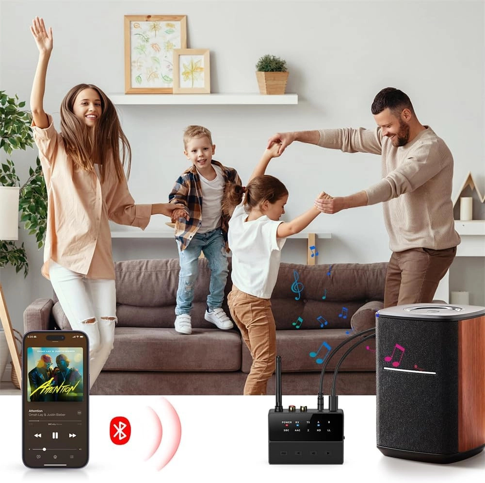 Bluetooth Transmitter & Receiver - Bluetooth 5.3 AUX/RCA Type-C