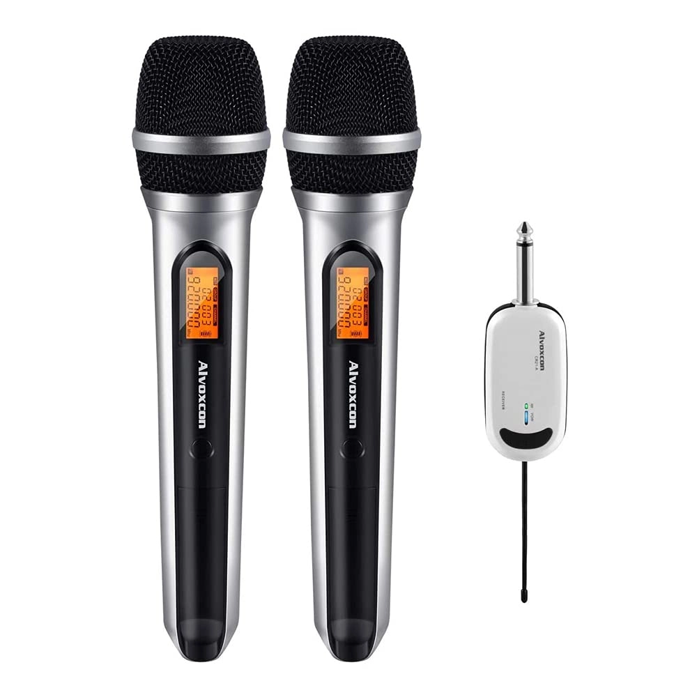 Alvoxcon Dual UHF Dynamic Handheld Wireless Microphone